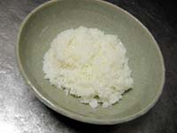 Serve rice in a bowl