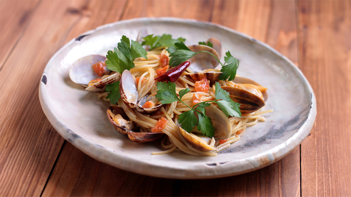 フレッシュトマトのボンゴレロッソ